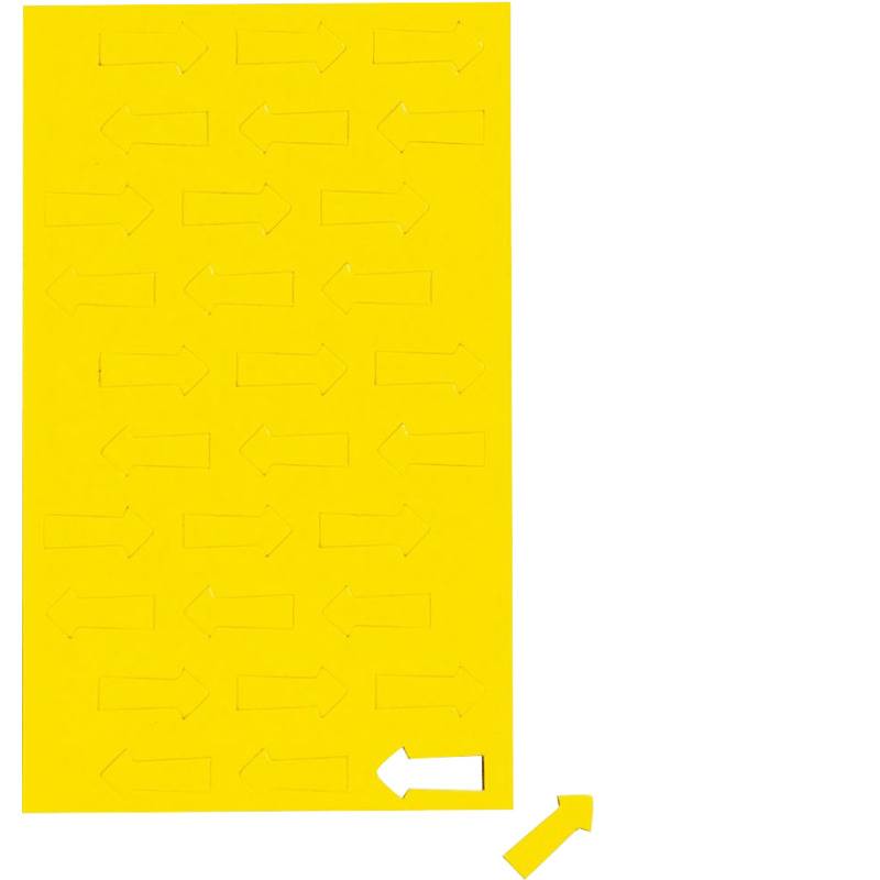 MAUL Magnetsymbol Pfeil, 20 x 10 mm, gelb