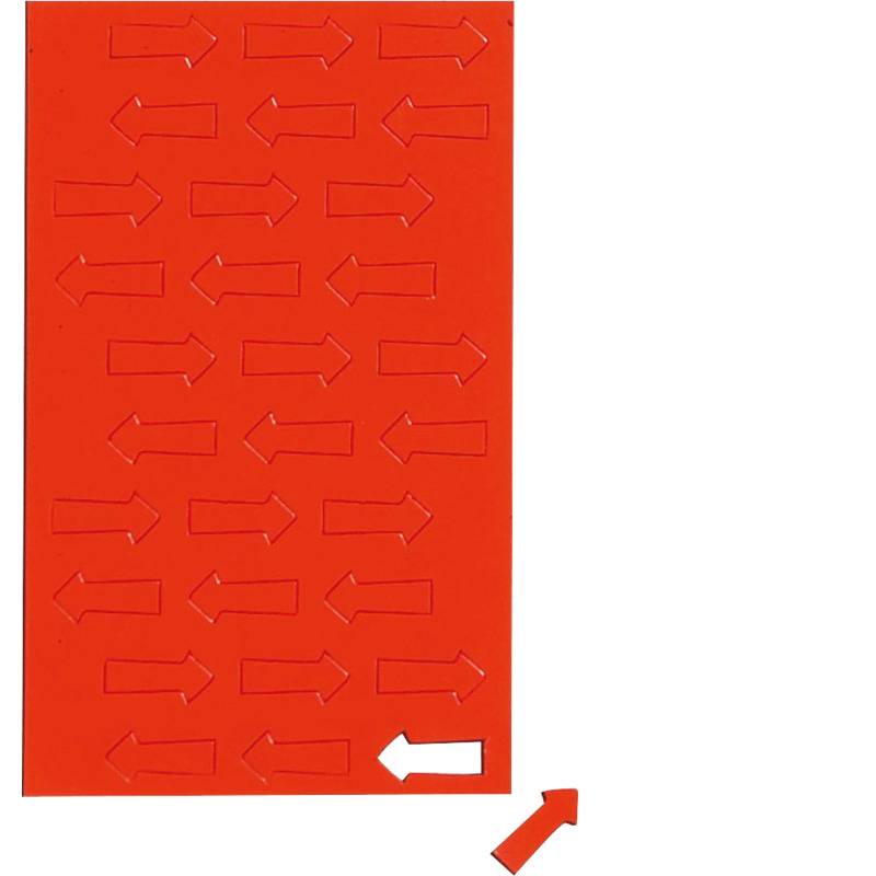 MAUL Magnetsymbol Pfeil, 20 x 10 mm, rot