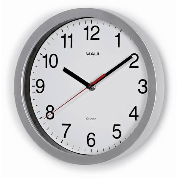 Wanduhr MAULrun 25cm silber