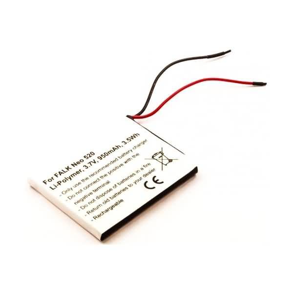 Akku für Falk SR404255 Li-Pol 3,7 Volt 950 mAh schwarz