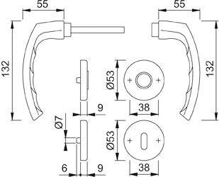 Garnitur Rosette199/42KV/42KVSGRT- F9 8 8 SK/OL