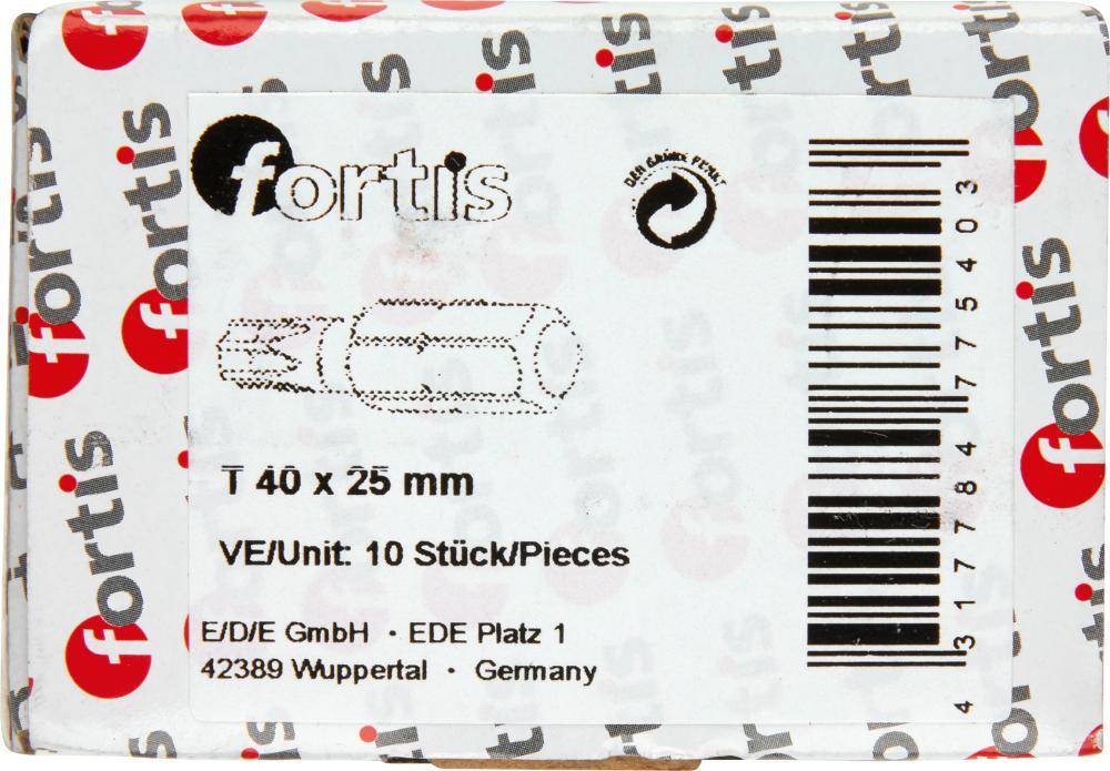 Bit zähhart 1/4" DIN3126 C6,3 T40x25mm 10er Pack FORTIS