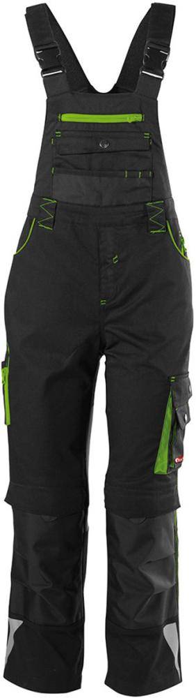 FORTIS Kids Latzhose 24, schw./limegreen,Gr122-128 - Artikel: 4317784703727