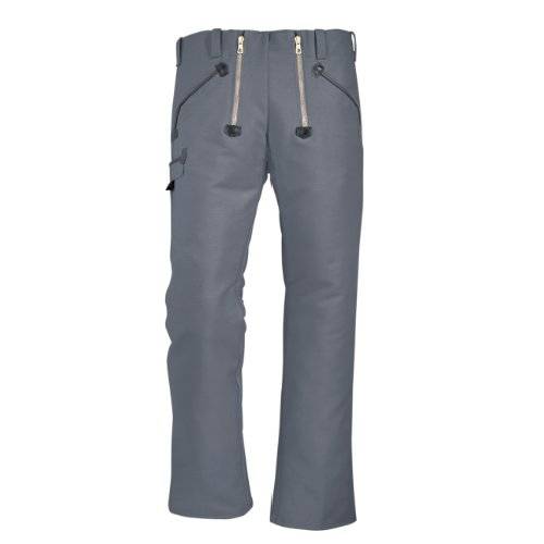 FHB HUBERT Zunfthose Zwirn-Doppelpilot ohne Schlag grau Gr. 50