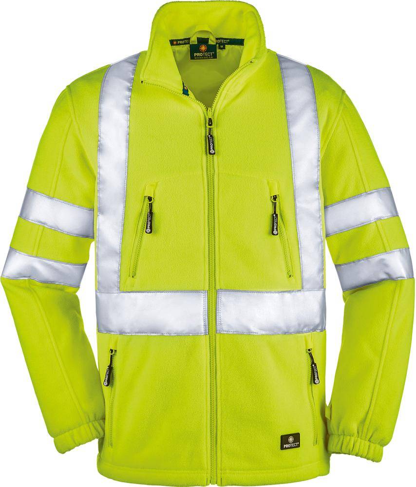 Warnfleecejacke Seattle, leuchtgelb,Gr.2XL