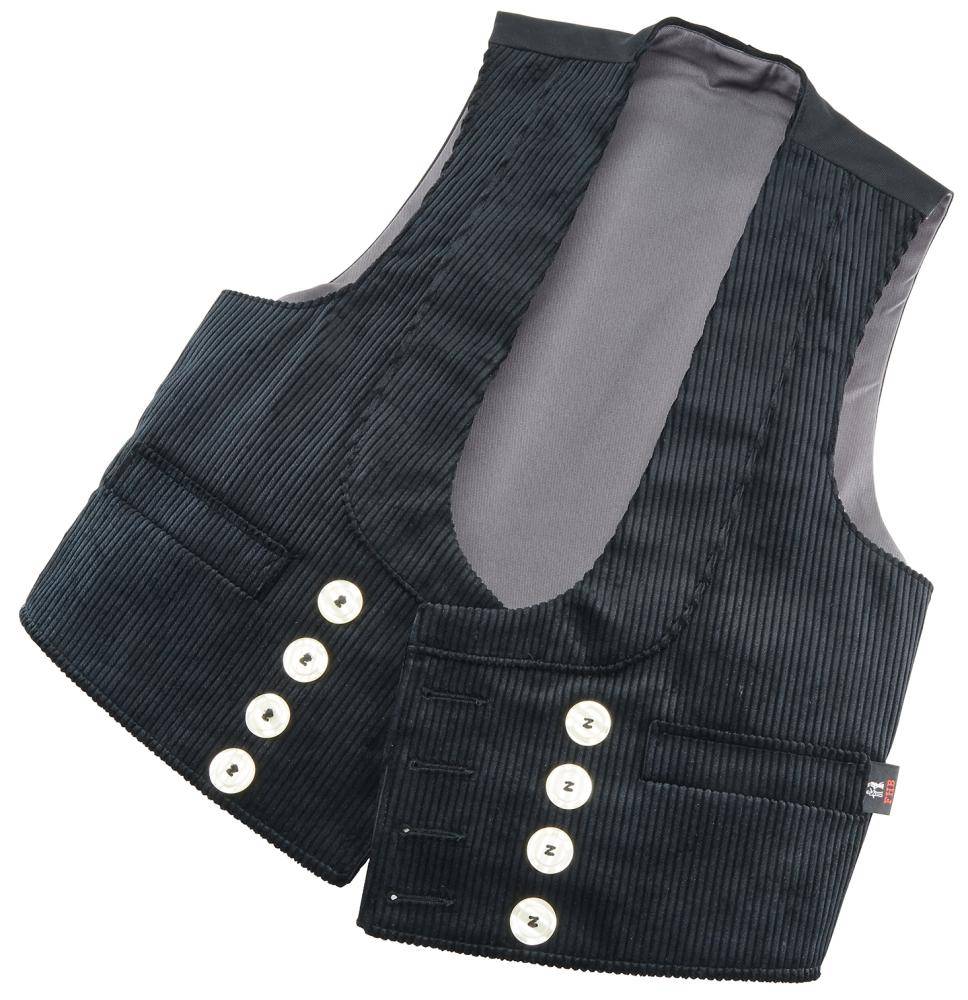 Zunftweste HEINER, Trenkercord, schwarz, Gr.52