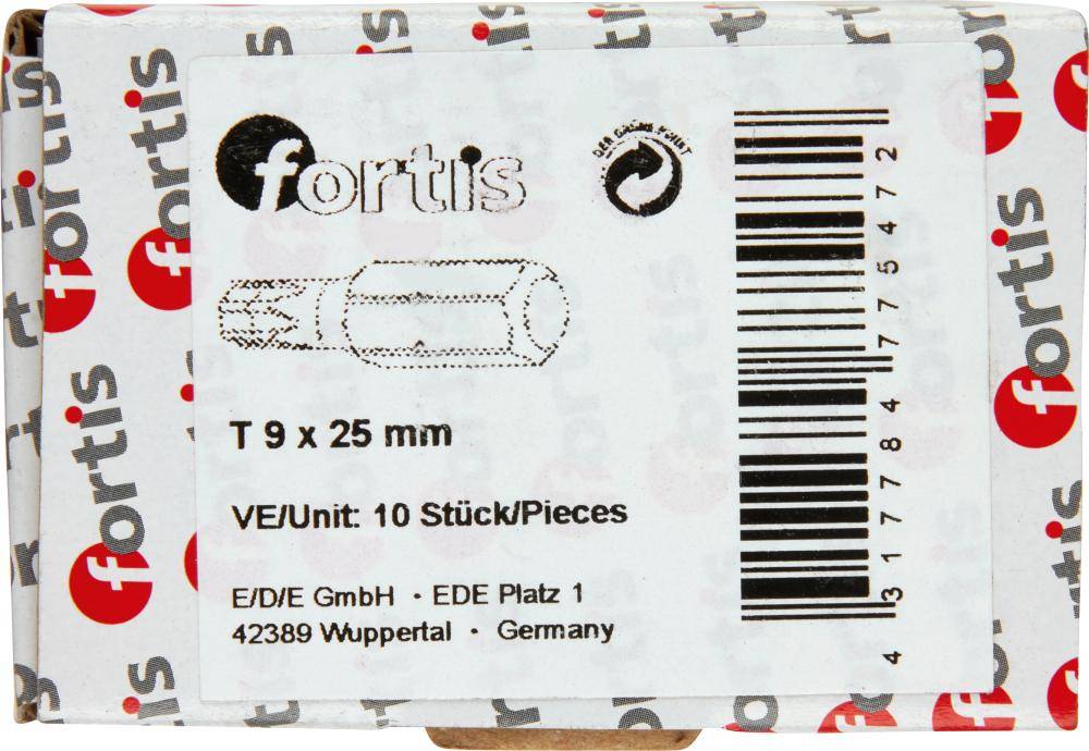 Bit zähhart 1/4" DIN3126 C6,3 T9x25mm 10er Pack FORTIS