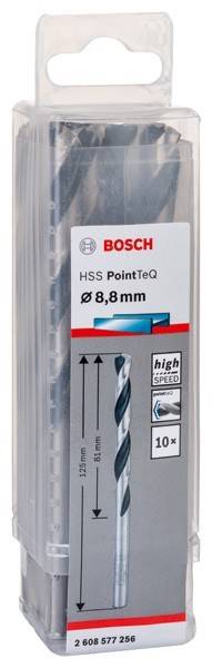 Bosch HSS PointTeQ Bohrer, 8,8 mm, Hochgeschwindigkeit.