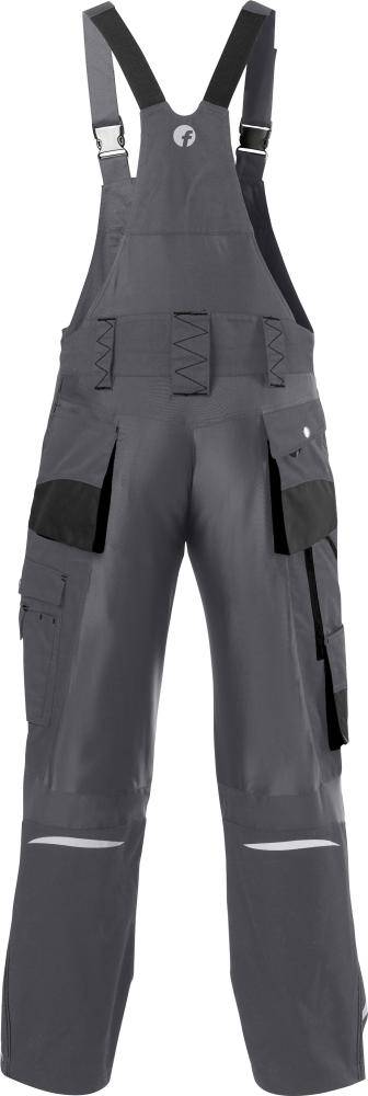 FORTIS H-Latzhose 24, d-grau/schwarz, Gr. 34