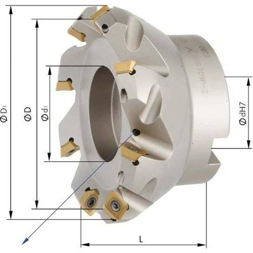 IHTec Planfräser 45° mit Innenkühlung Drm.  80 mm Z 8