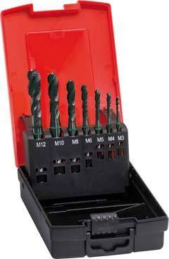 Maschinengewindebohrer- Set DIN371/376 HSSE TiN Form C M3-M12 FORMAT