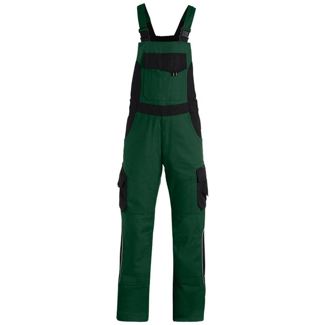 FHB Latzhose Herren Twill Eckhard 130630 114 grün/schwarz