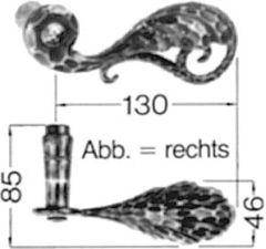 Ha-Drückerlocht Nr.108H Ei Rowe rs