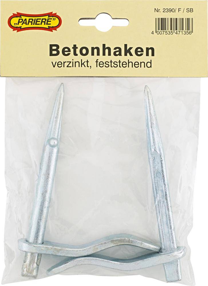 Betonhaken verz. drehbar 150mm 2Stück/Btl. Pariere
