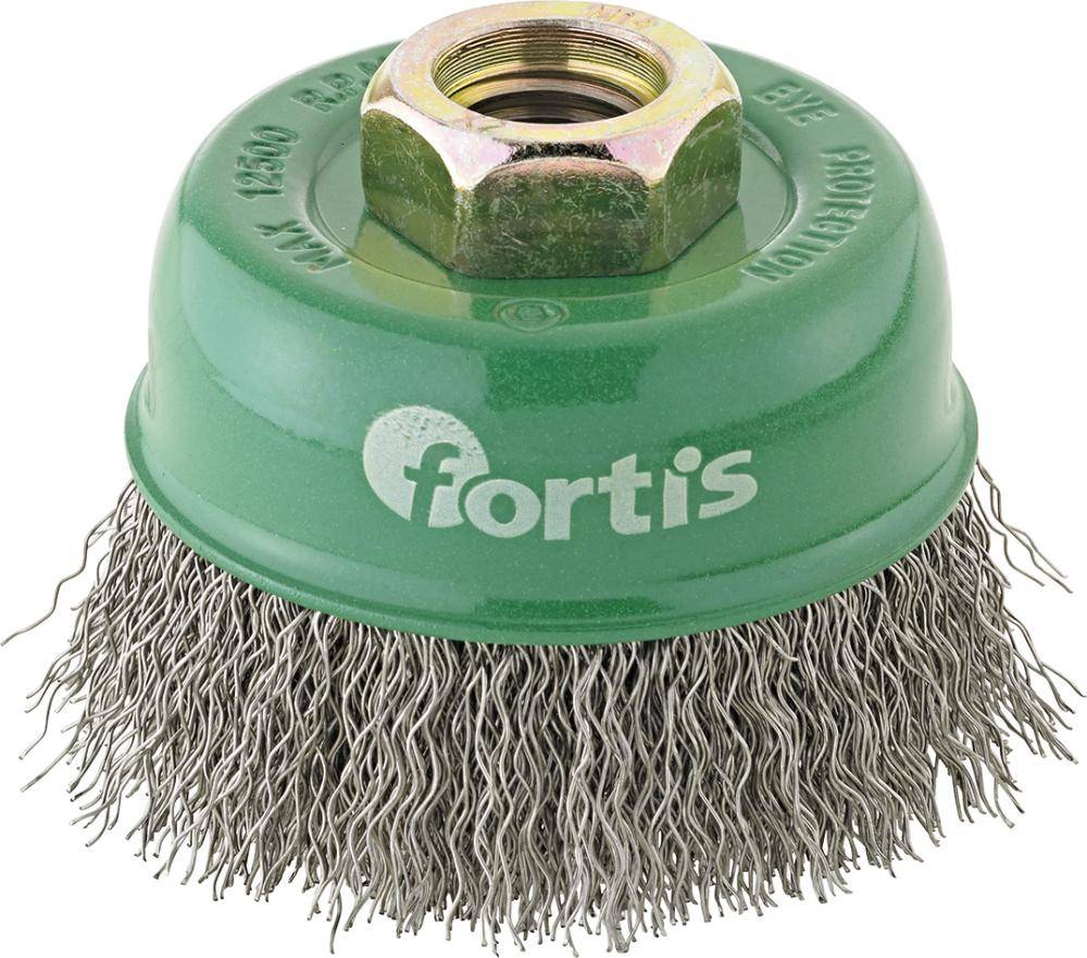 Topfbürste Edelstahl 60x0,3mm gewellt FORTIS