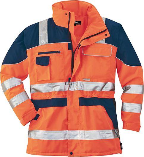 Warnparka, Gr. M, orange/blau