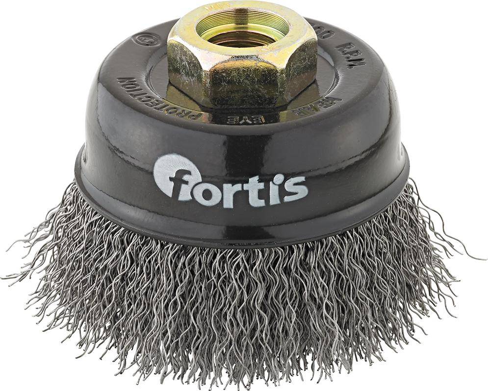 Topfbürste Stahldraht 80 mm gewellt FORTIS