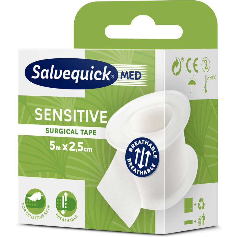 CEDERROTH Salvequick MED Fixierpflaster sensitiv, 25mm x 5m