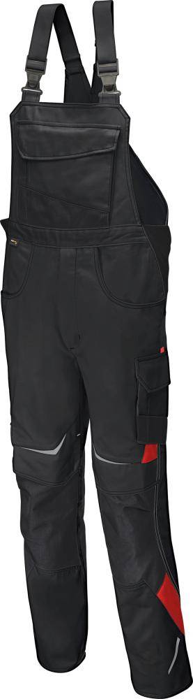 Kübler Latzhose Pulsschlag Farbe: Schwarz/Rot Gr. 52