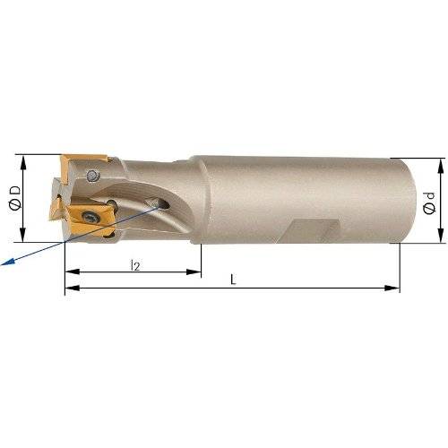 IHTec Schaftfräser 90 °mit Innenkühlung D 20 mm Z 3 für APKT10