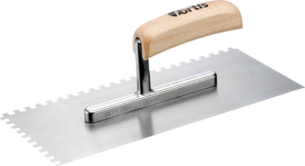 Glättekelle gezahnt 280x130mm 6x 6mm FORTIS