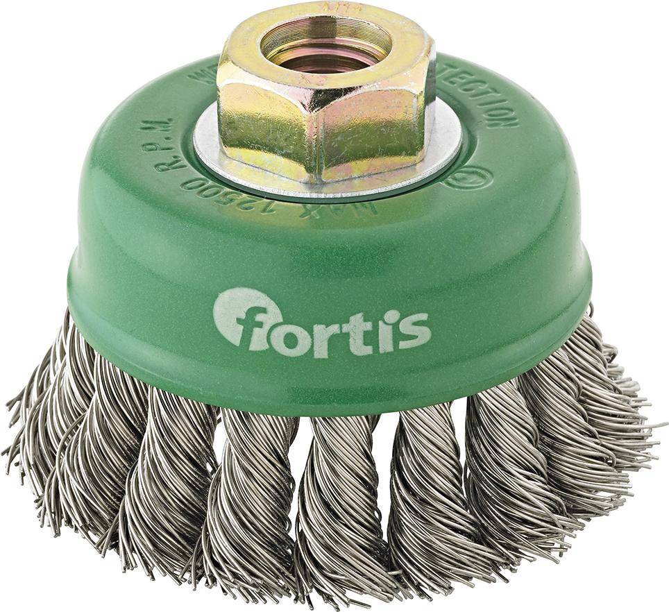 Topfbürste Edelstahl 65 mm gezopft FORTIS