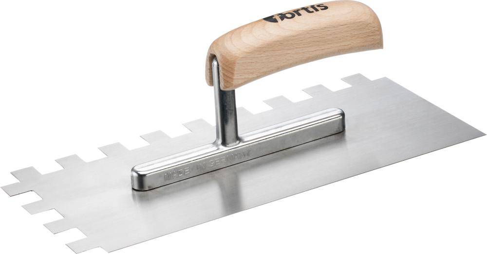 Glättekelle gezahnt 280x130mm 15x15mm FORTIS