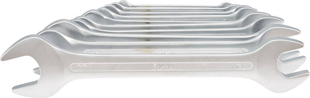 Doppelmaulschlüssel-Satz DIN3110 6-27mm 10-teilig in Karton FORTIS