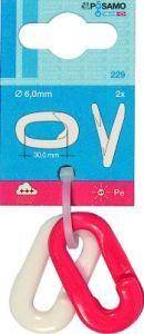 Kunststoff Notglieder(SB)rot/weiß 6,0mm a 2 Stk.