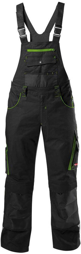 FORTIS H-Latzhose 24, schw./limegreen, Gr. 64