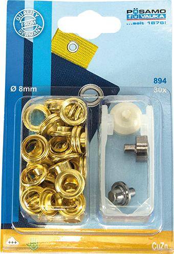 Öse u. Sch. MS-blank (SB)8,0mm a 30 Stück