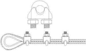 Drahtseilkl.ehem.DIN 741 Zn 3mm/M4 1/8" a 2 Stk SB