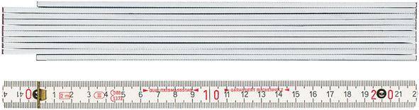 Gliedermaßstab Holz weiß 2mx17mm FORMAT