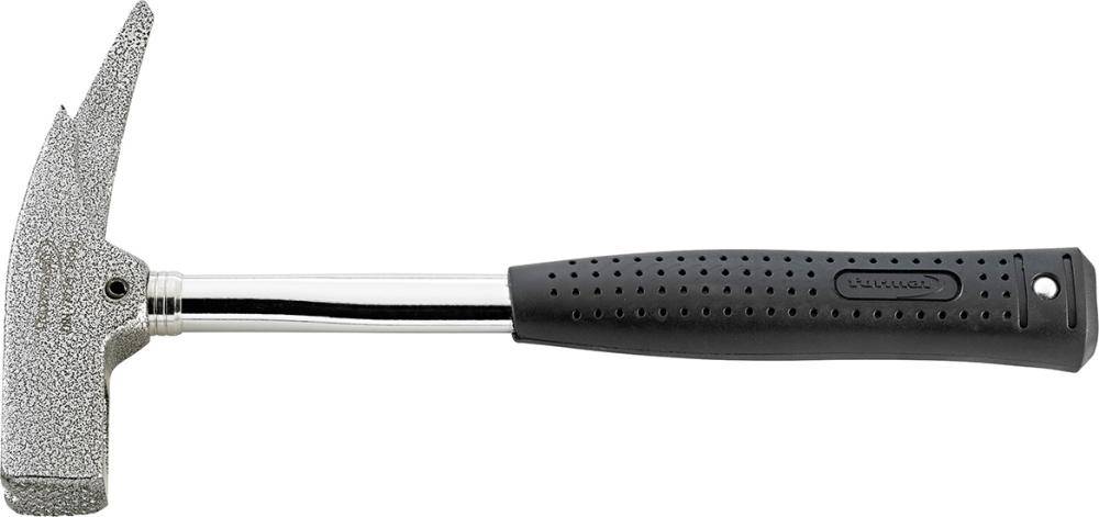 Latthammer geraut mit Magnet-Nagelhalter und Stahlrohrstiel 600g FORMAT