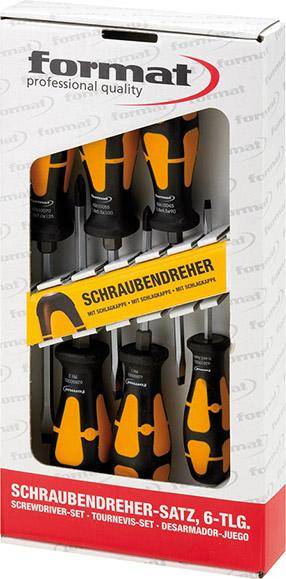Schraubendreher-Satz Schlagkappe 6-teilig FORMAT