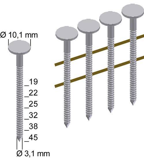 Dachpappnägel zn 7200 StkCNZ31/22NKRI Prebena