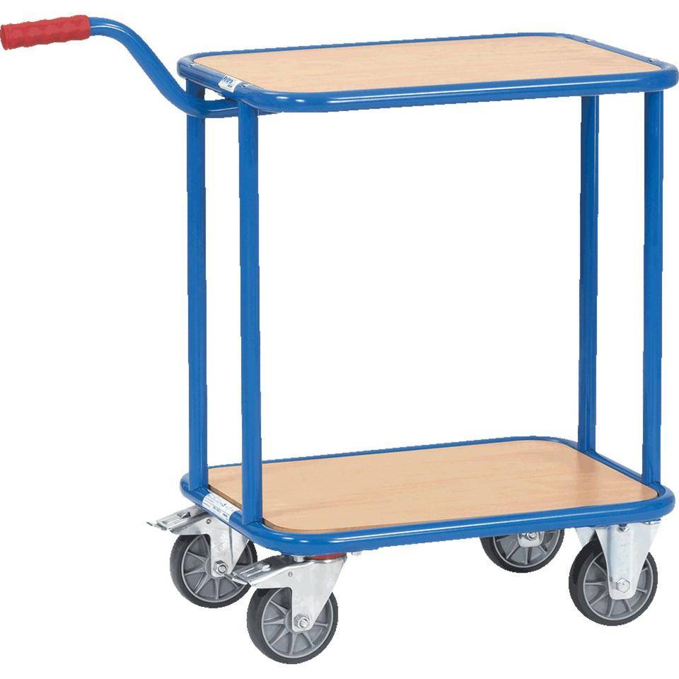fetra Griffroller, blau, pulverbeschichteter Stahl, 2 Ladeflächen 600x450mm, 19kg