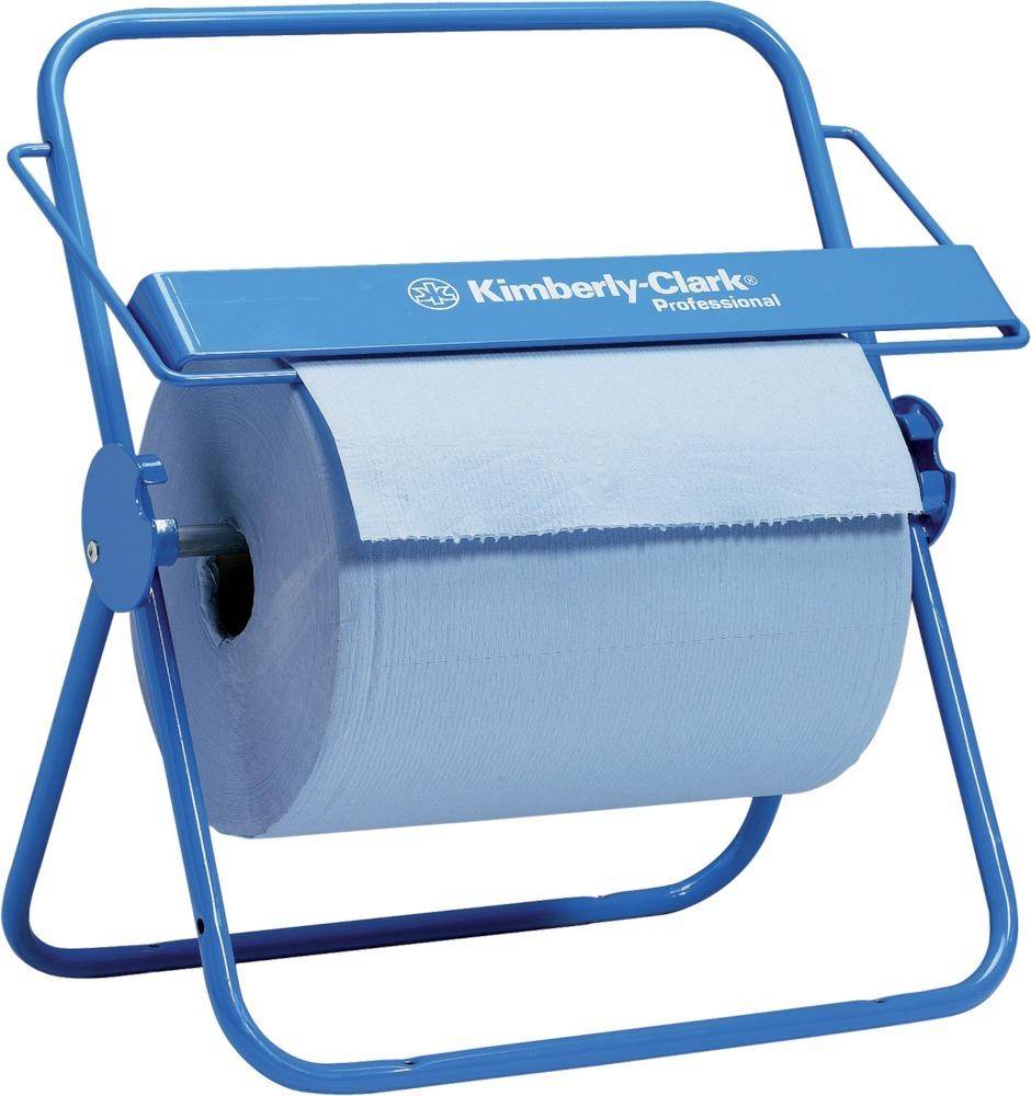 Wandhalter für Großrolle Metall blau