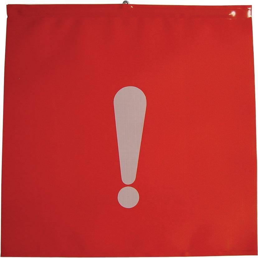 Schlussfahne 30 x 30 cm m.Aufdruck Ausrufezeichen - Artikel: 4332163735519
