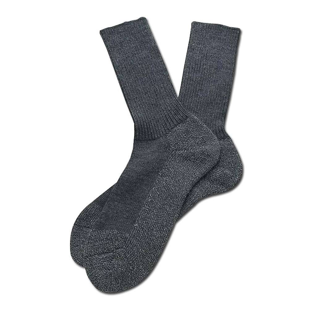 Funktions-Socke - Gr. 42-44 - schwarz/grau - 60% Schurwolle, 30% CO, 10% PES - kurz