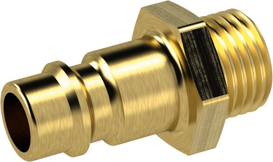 Nippel für Kupplung NW 7,2 - NW 7,8 107240 SW 24 mm Typ Außengewinde Anschluss G 1/2`` AG max. Druck 35 bar Länge 35 mm