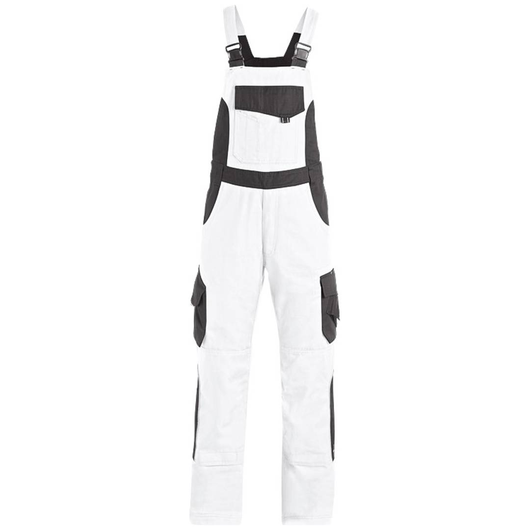 FHB Latzhose Herren Twill Eckhard 130630 114 weiß/anthrazit