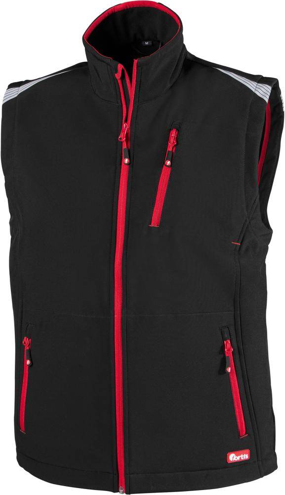 FORTIS Herren Weste 24, schwarz/rot Gr.S