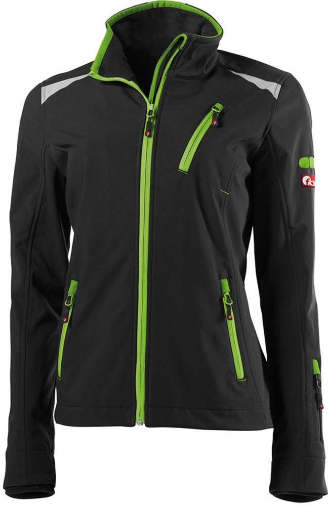 FORTIS Damen Jacke 24, schw./limegreen, Gr. XL
