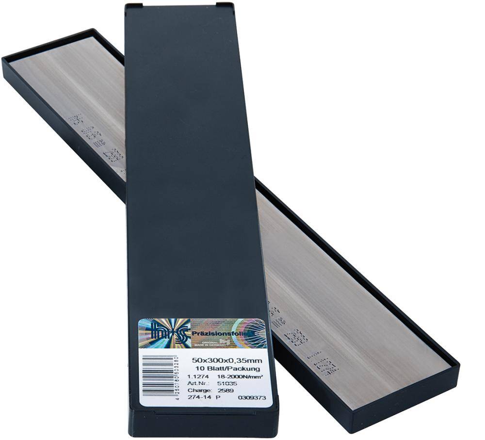 Metallfolien Plattenware rostfrei 50x300x0,02mm 10Bl/P H+S