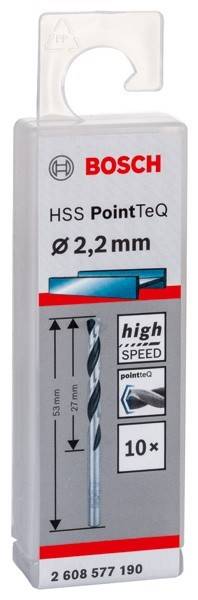 Verpackung für Bohrer mit hoher Geschwindigkeit, die einen 2,2-mm-Bohrer mit der Bezeichnung 