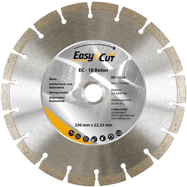 Trennscheibe Diamant EC-18 125x1,9x10x22,23mm CEDIMA Trennscheibe Diamant EC-18 125x1,9x10x22,23mm CEDIMA