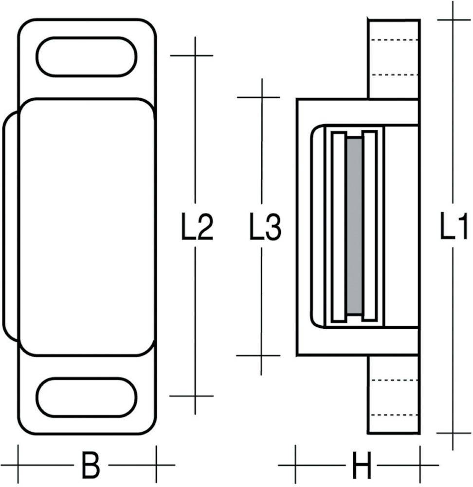 Magnetschnäpper 4Kg braunSimplec, inkl.Gegenstück