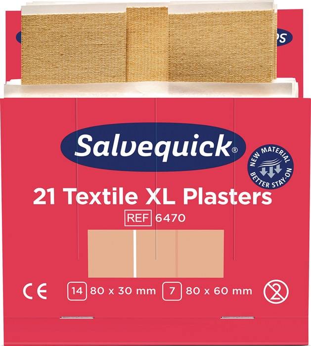 Pflasterstrips Salvequick Textilpflaster ext.gr.6Nachfüllpack je 21St.SALVEQUICK