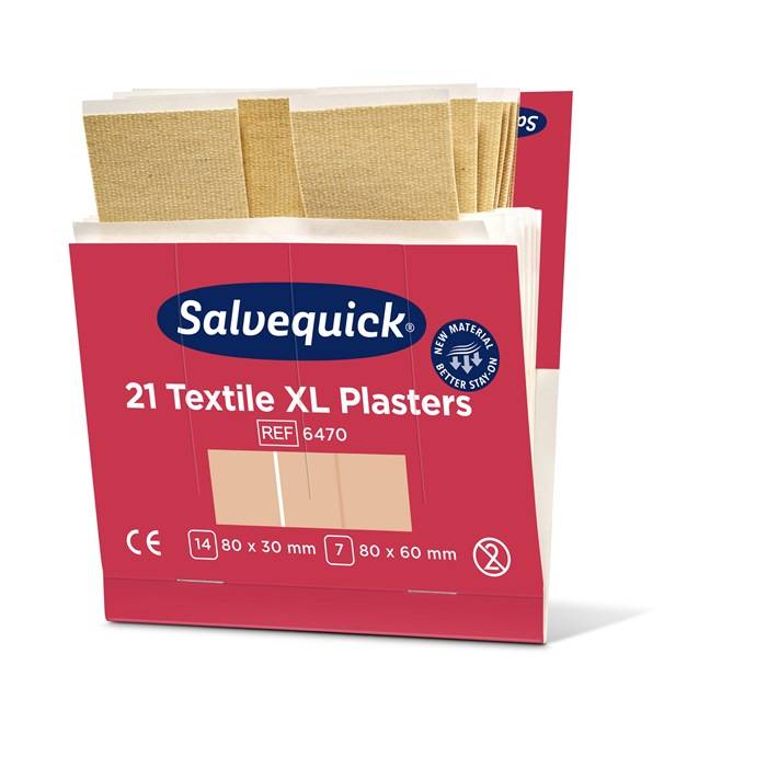 Pflasterstrips Salvequick Textilpflaster ext.gr.6Nachfüllpack je 21St.SALVEQUICK